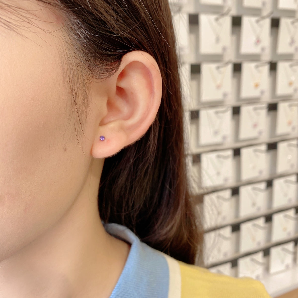 [Solara Jewelry]Delicate Solitaire Earrings