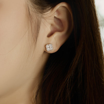 [Solara Jewelry]Four-Leaf Clover Flower Shaped Earrings