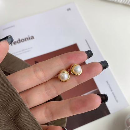 [Solara Jewelry]Dainty Bread Pearl Earrings
