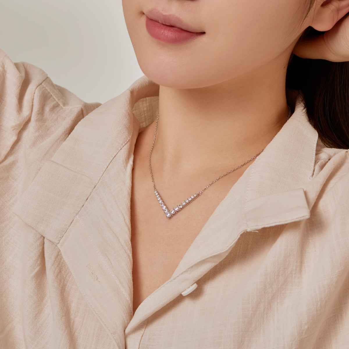 [Solara Jewelry]Ornate Round Cut Necklace