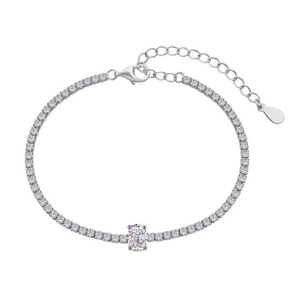 [Solara Jewelry]0.75 Carat Exquisite Oval Cut Daily Bracelet