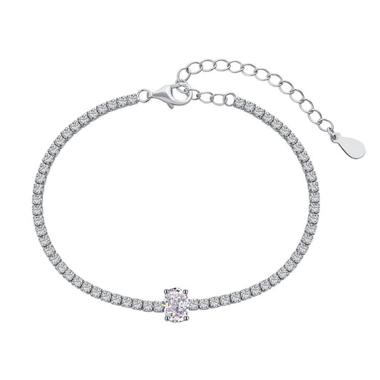 [Solara Jewelry]0.75 Carat Exquisite Oval Cut Daily Bracelet