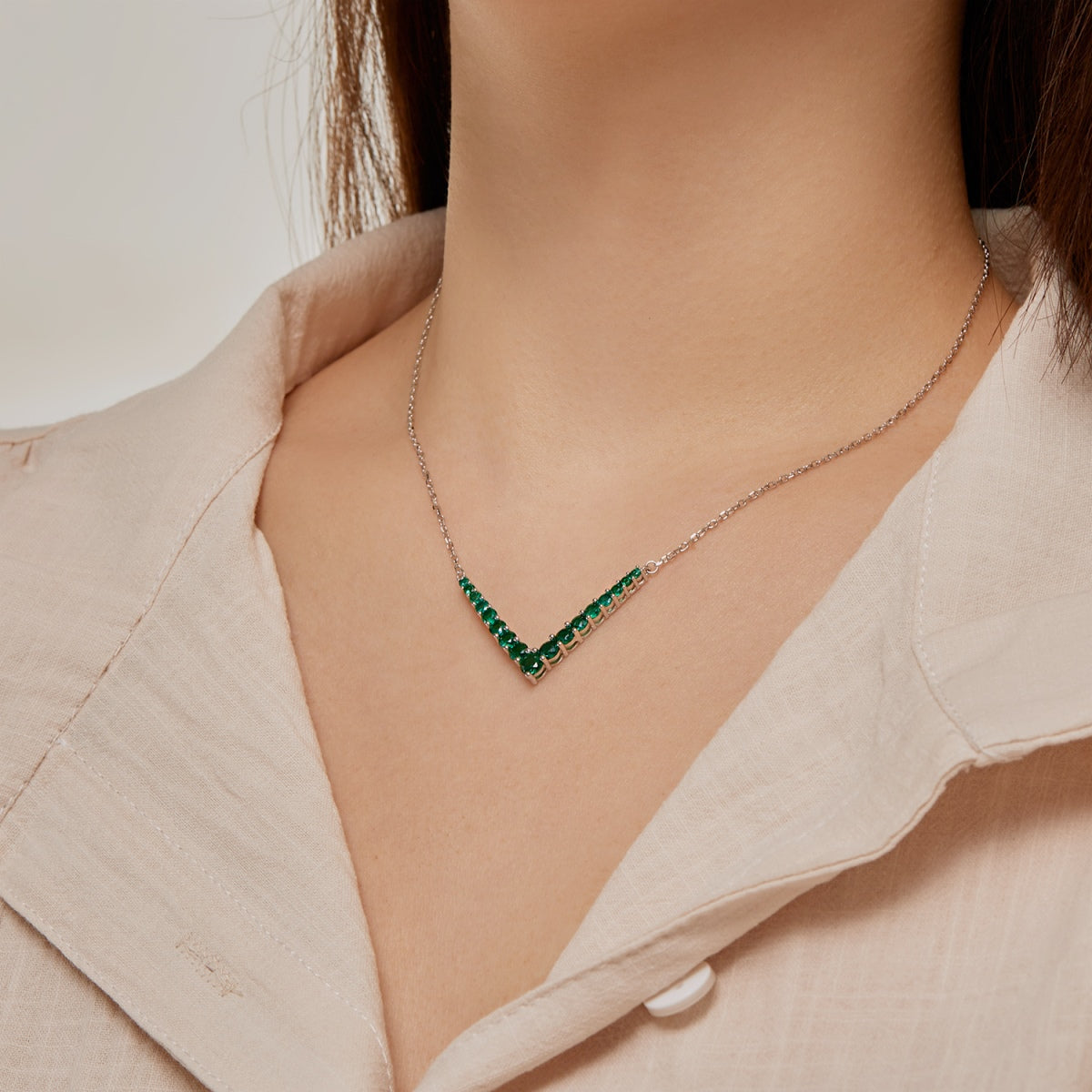 [Solara Jewelry]Ornate Round Cut Necklace