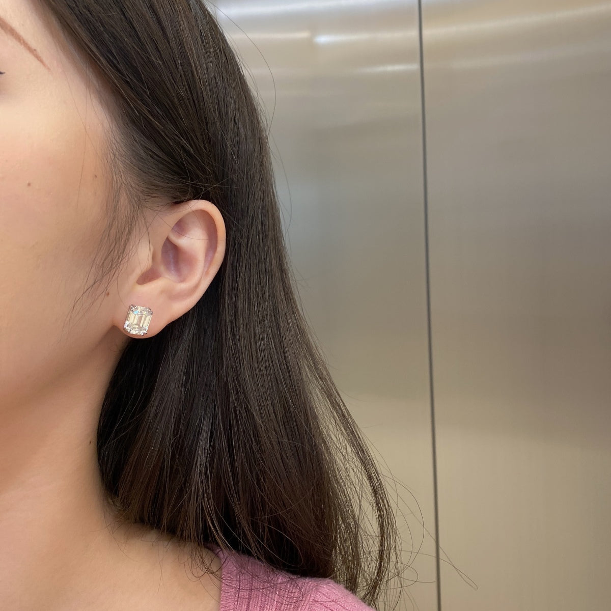[Solara Jewelry]Dazzling Square Shape Earrings