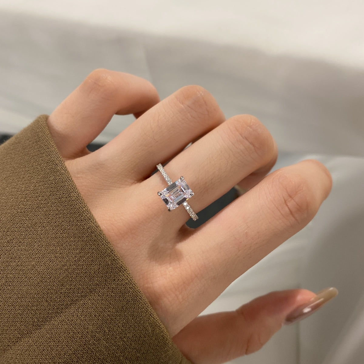 [Solara Jewelry]2.0 Carat Scintillating Ornate Radiant Cut Party Ring