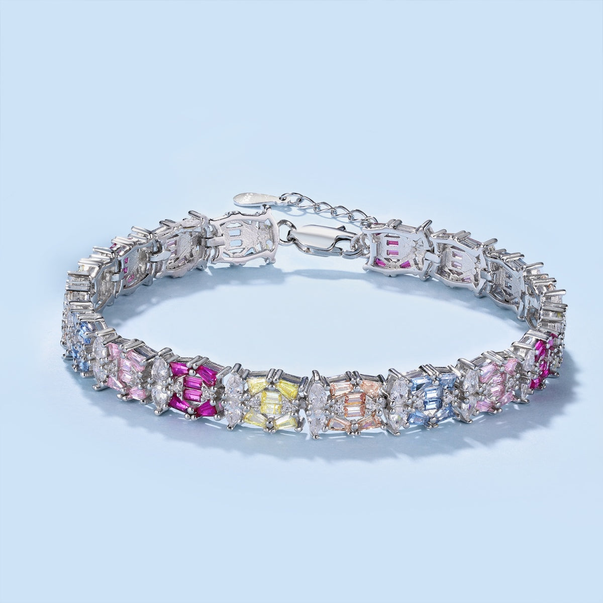 [Solara Jewelry]Delicate Colorful Multi Cut Party Bracelet