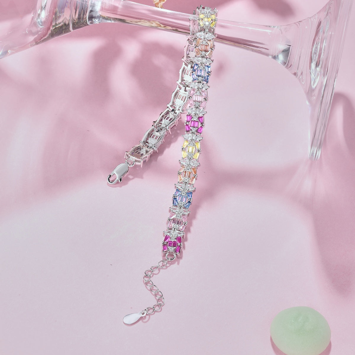 [Solara Jewelry]Delicate Colorful Multi Cut Party Bracelet