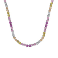 [Solara Jewelry]Delicate Colorful Tennis Necklace