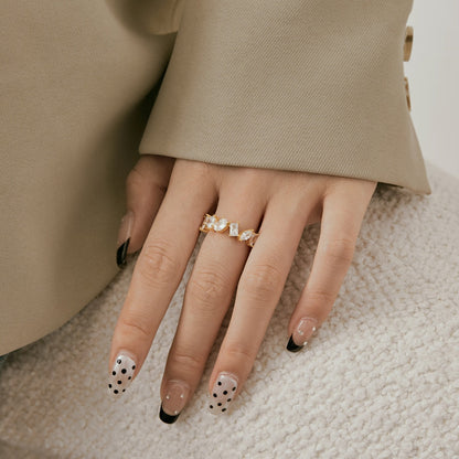 [Solara Jewelry]Delicate Multi Cut Ring