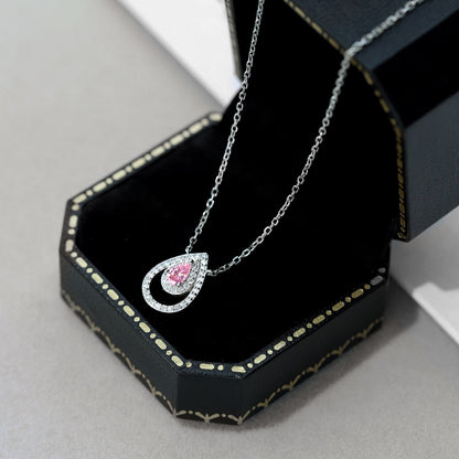 [Solara Jewelry]Sparkling Pear Cut Necklace