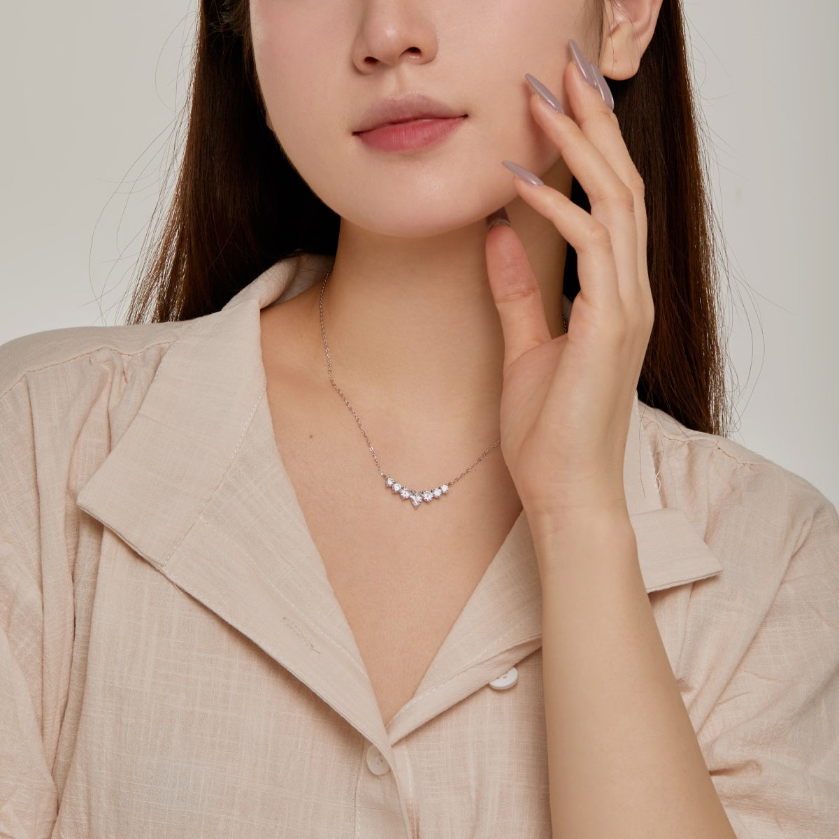 [Solara Jewelry]Dainty Colorful Heart Necklace