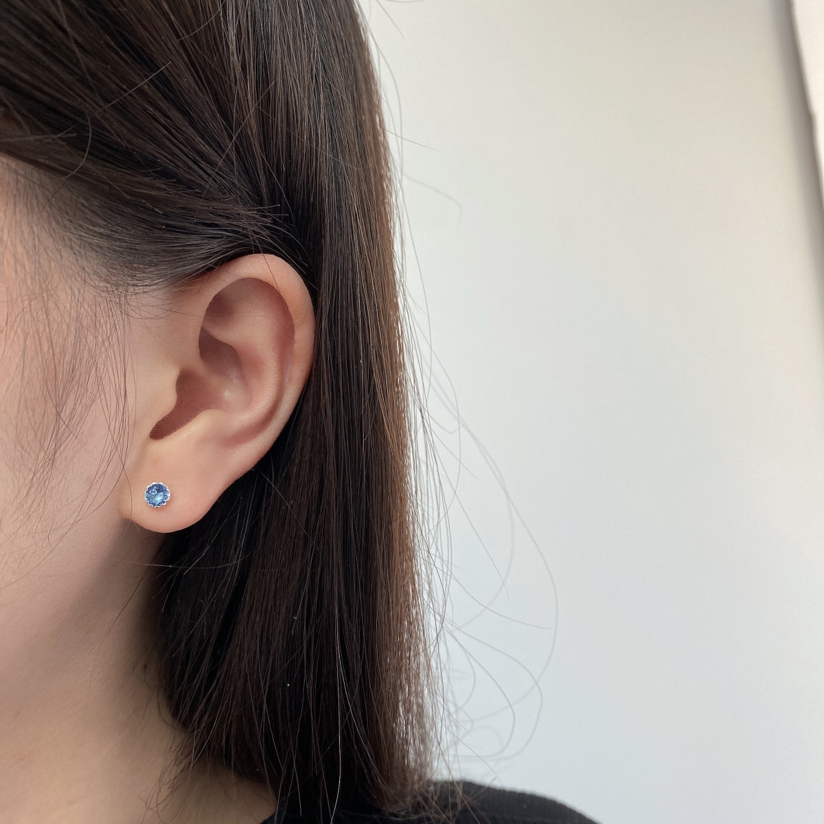 [Solara Jewelry]Sparkling Colorful Round Shape Earrings