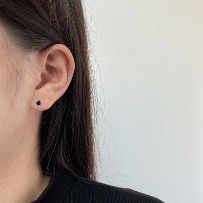 [Solara Jewelry]Sparkling Colorful Round Shape Earrings