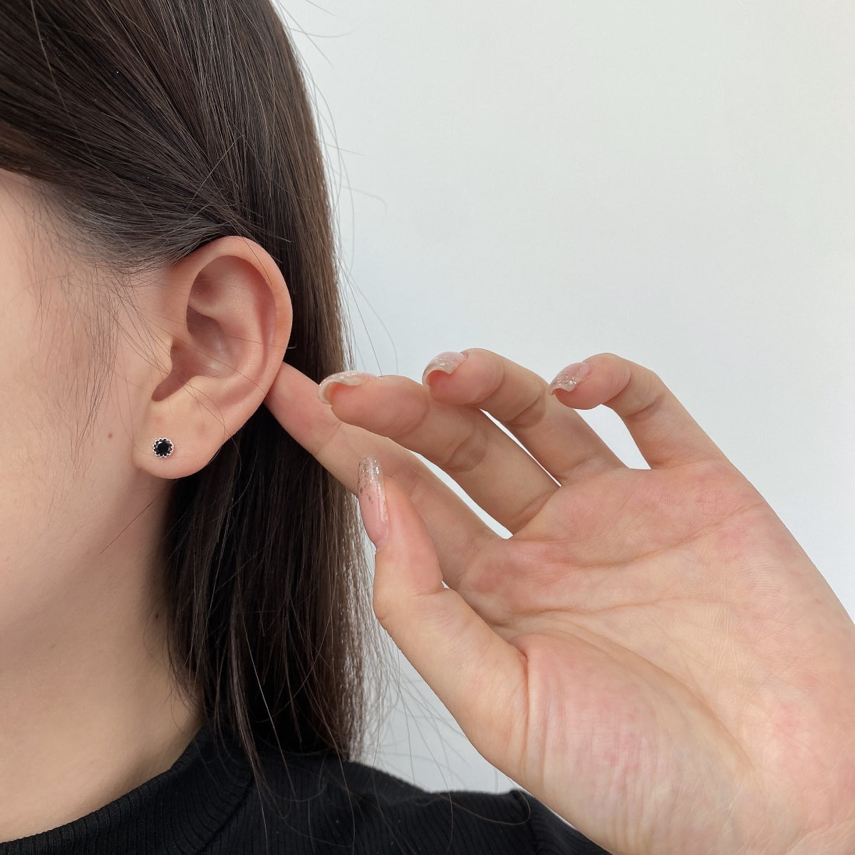 [Solara Jewelry]Sparkling Colorful Round Shape Earrings