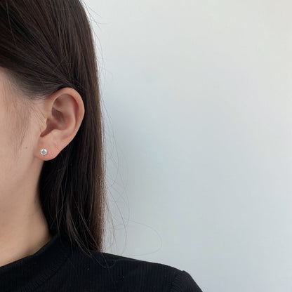 [Solara Jewelry]Sparkling Colorful Round Shape Earrings