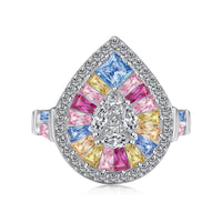 [Solara Jewelry]Eleganter bunter Wassertropfen-Bankettring
