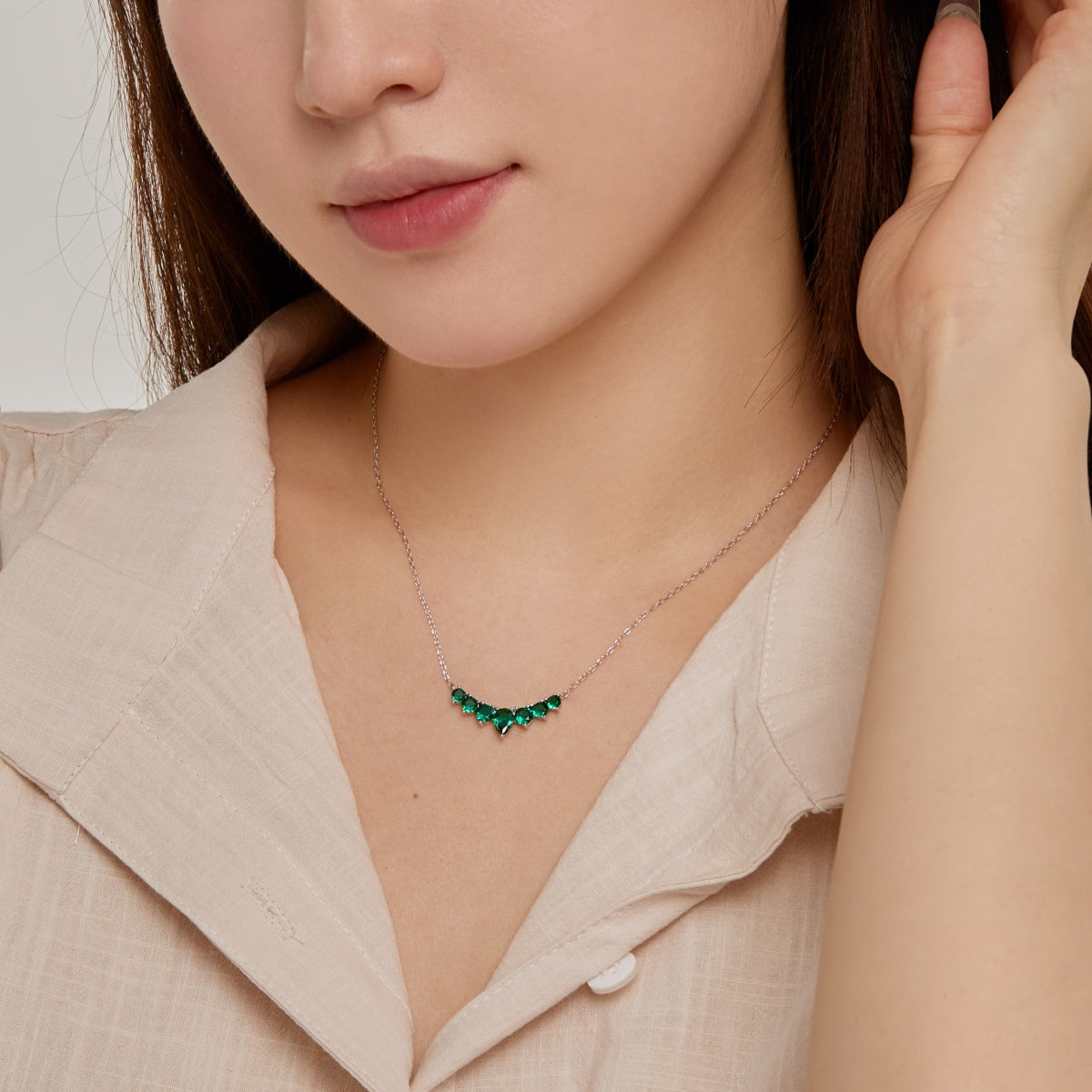 [Solara Jewelry]Dainty Colorful Heart Necklace
