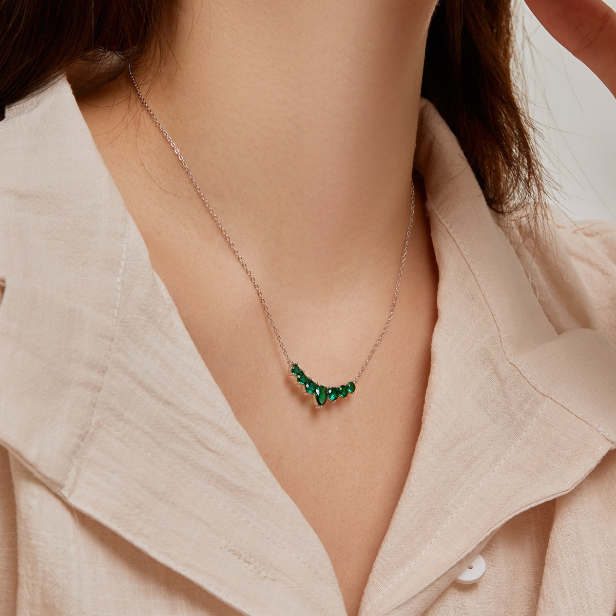 [Solara Jewelry]Dainty Colorful Heart Necklace
