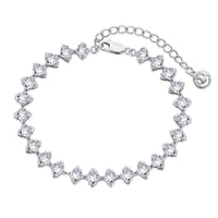 [Solara Jewelry]0.5 Carat Ornate Princess Cut Daily Bracelet