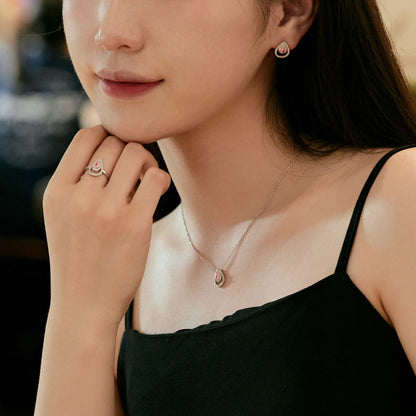 [Solara Jewelry]Sparkling Pear Cut Necklace