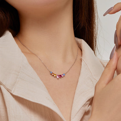 [Solara Jewelry]Dainty Colorful Heart Necklace