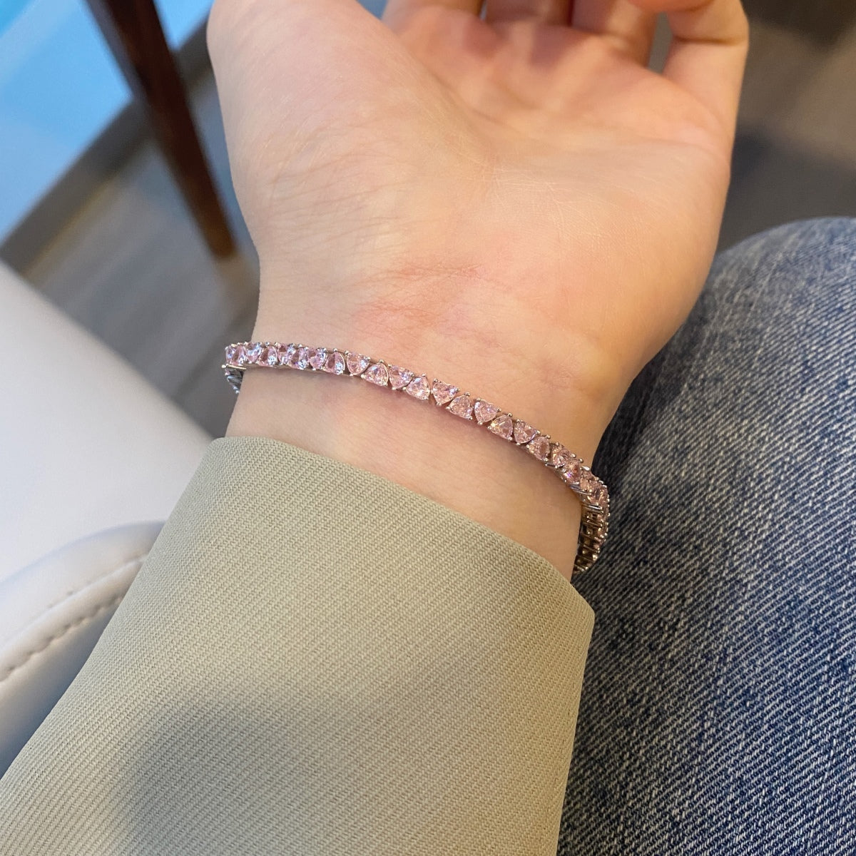 [Solara Jewelry]Dazzling Romantic Heart Shape Lover Bracelet