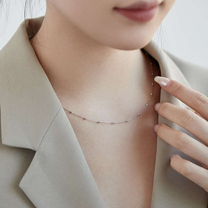 [Solara Jewelry]Small Bead Clavicle Chain Simple Necklace