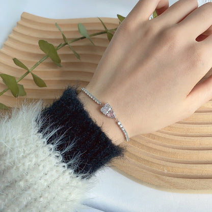 [Solara Jewelry]Dazzling Unique Multi Shape Lover Bracelet