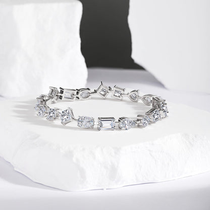 [Solara Jewelry]Unique Exquisite Multi Cut Daily Bracelet