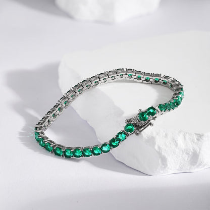 [Solara Jewelry]Radiant Colorful Round Cut Party Bracelet