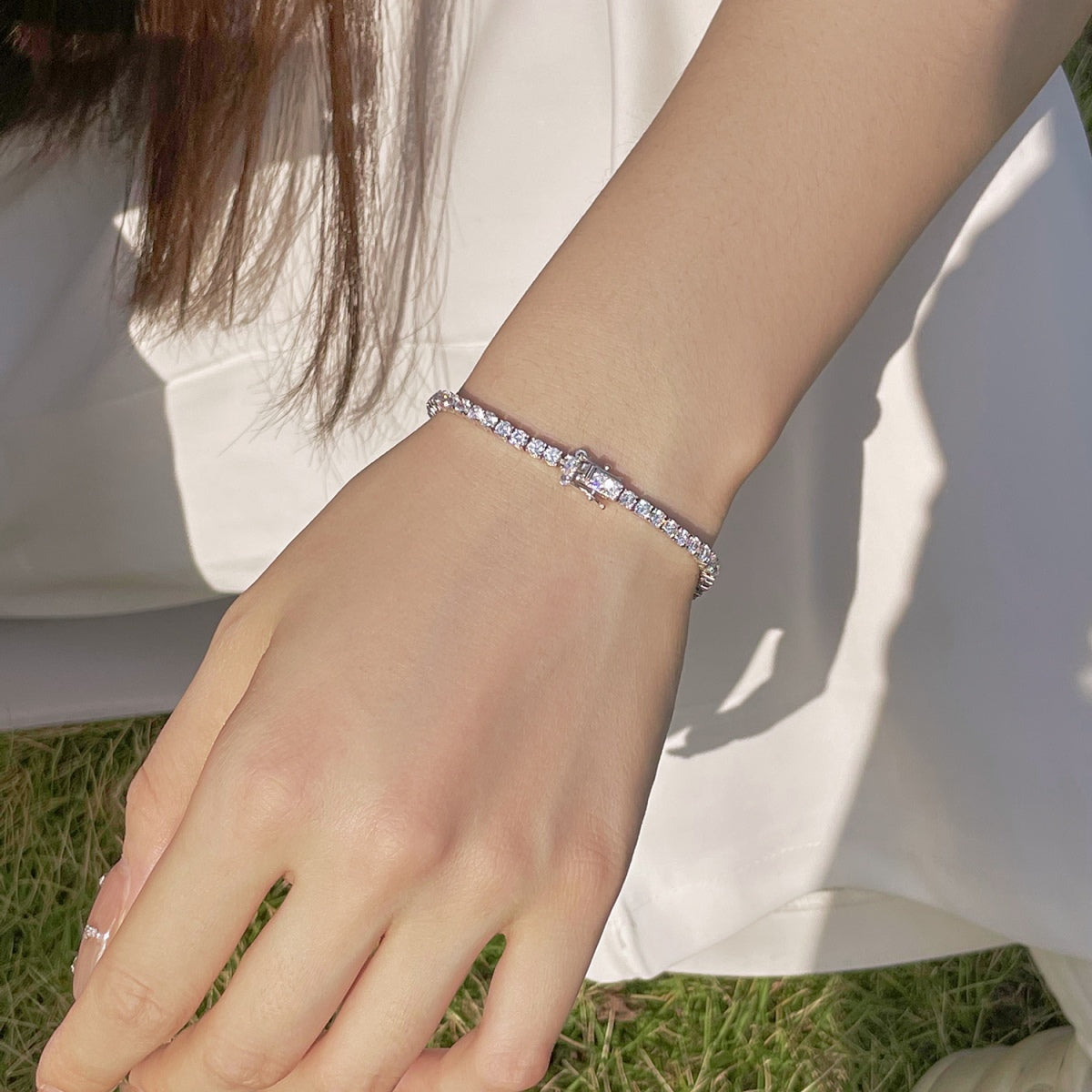 [Solara Jewelry]Radiant Colorful Round Cut Party Bracelet