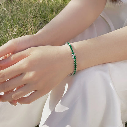 [Solara Jewelry]Radiant Colorful Round Cut Party Bracelet