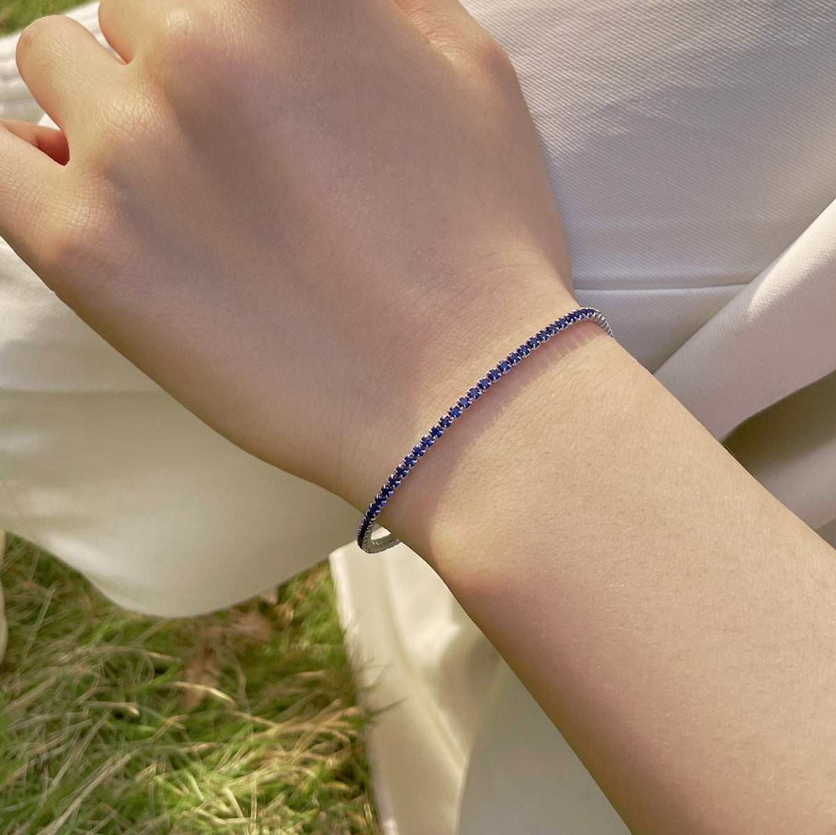 [Solara Jewelry]Radiant Colorful Round Cut Party Bracelet