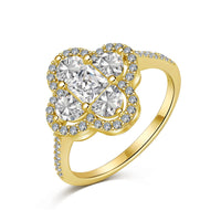 [Solara Jewelry]Luxurious Eternity Flower Shape Banquet Ring