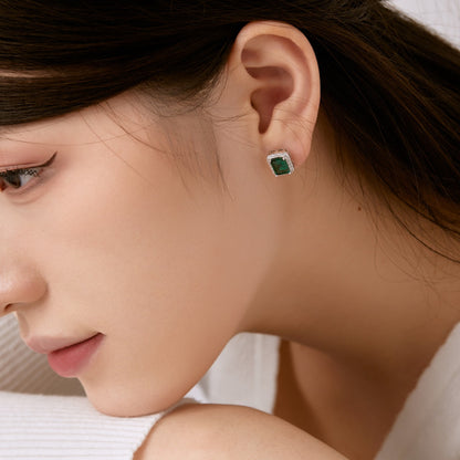 [Solara Jewelry]Luxurious Dainty Emerald Cut Banquet Earrings