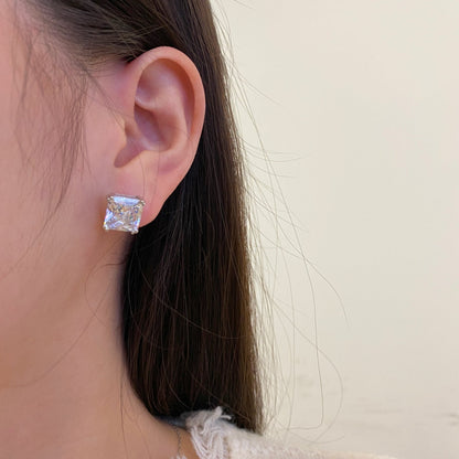 [Solara Jewelry]Delicate Square Shape Earrings