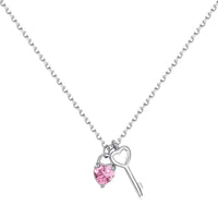 [Solara Jewelry]Unique Heart Shape Key Pendent Necklace