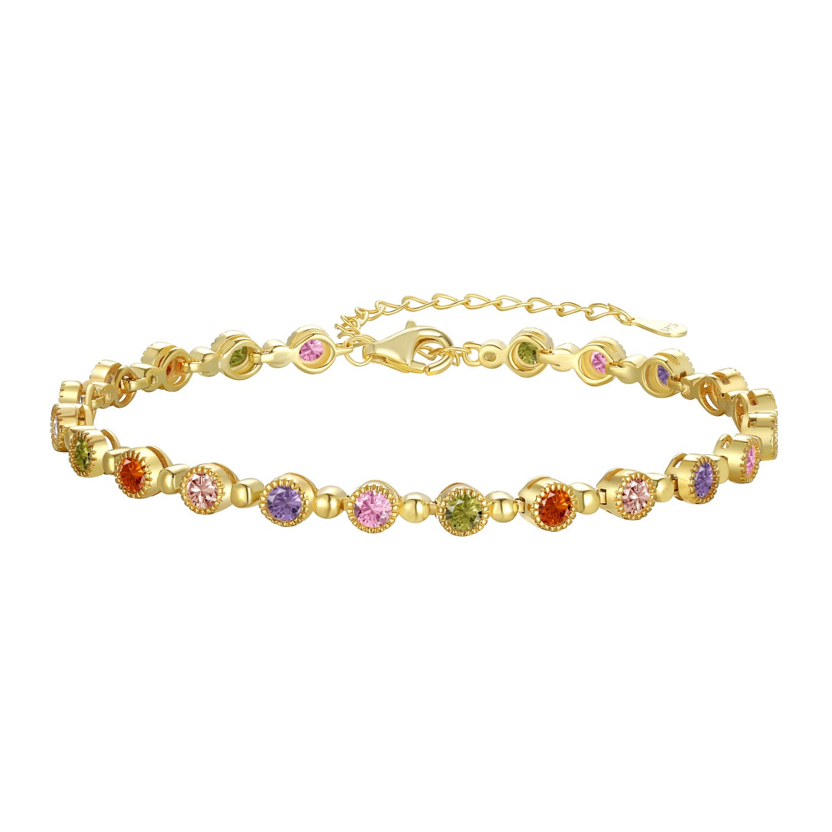[Solara Jewelry]Sparkling Exquisite Round Cut Party Bracelet