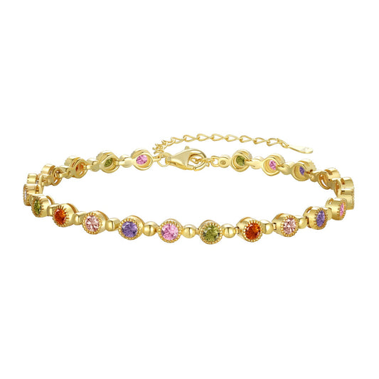 [Solara Jewelry]Sparkling Exquisite Round Cut Party Bracelet