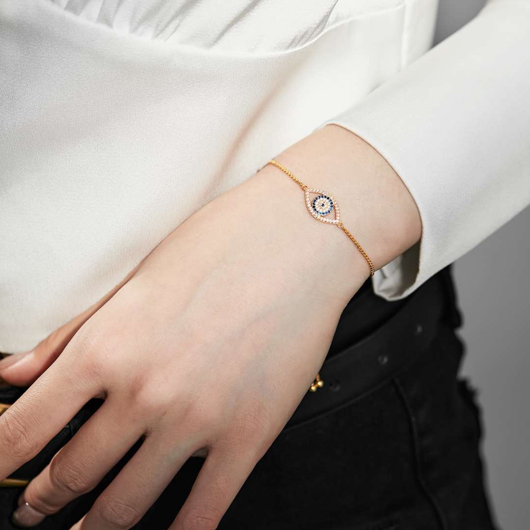 [Solara Jewelry]Dazzling Eye Shape Necklace