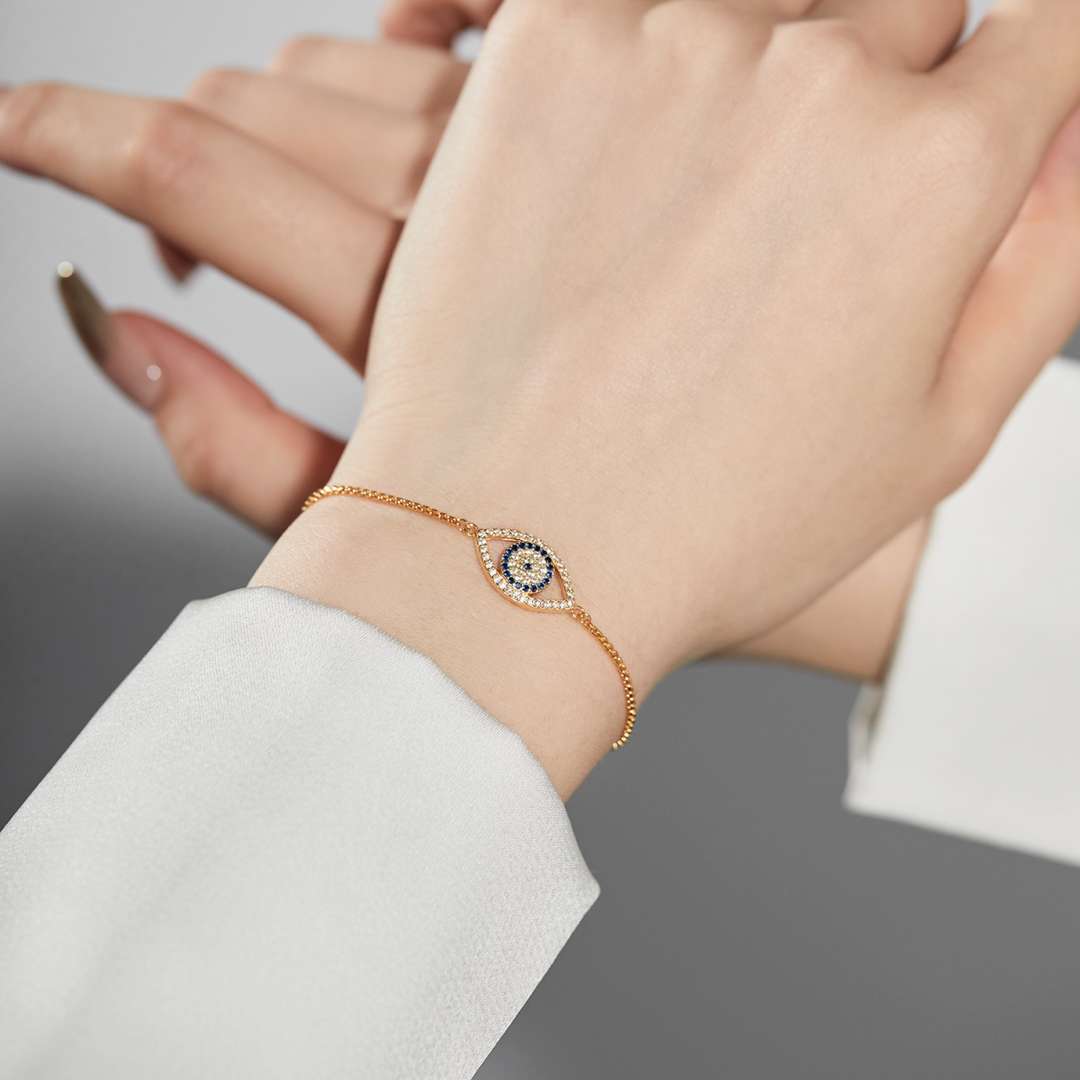 [Solara Jewelry]Dazzling Eye Shape Necklace