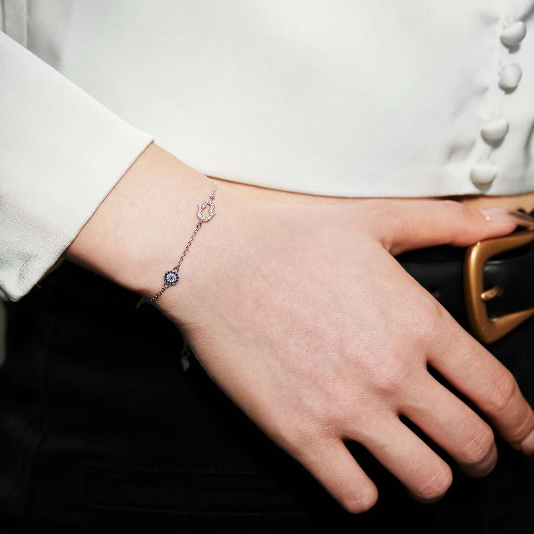 [Solara Jewelry]Gost Shape & Round Shape Necklace