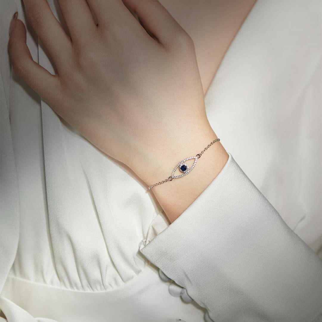 [Solara Jewelry]Devil's Eye Hollow Design Bracelet