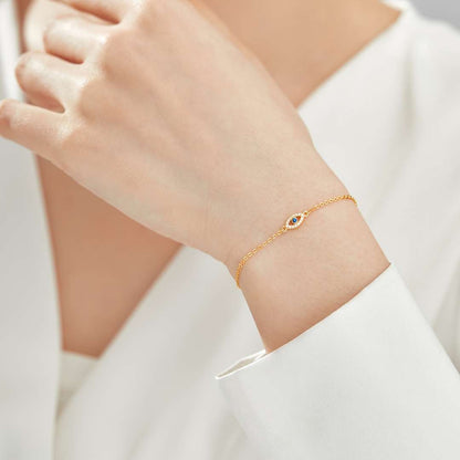 [Solara Jewelry]Evil Eye Shape Necklace