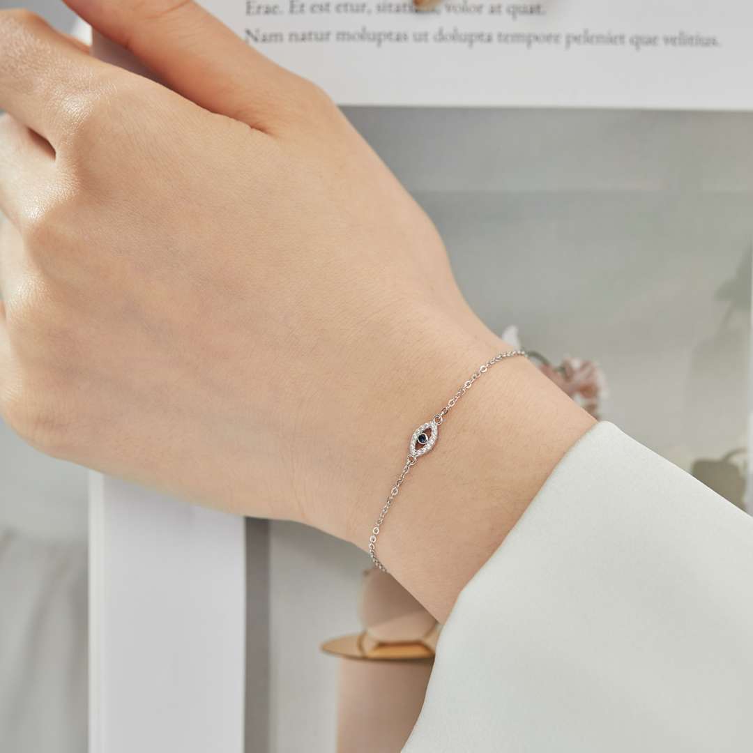 [Solara Jewelry]Evil Eye Shape Necklace