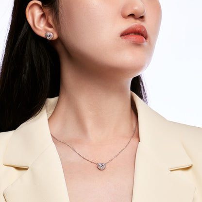 [Solara Jewelry]Dazzling Heart Shape Lover Earrings