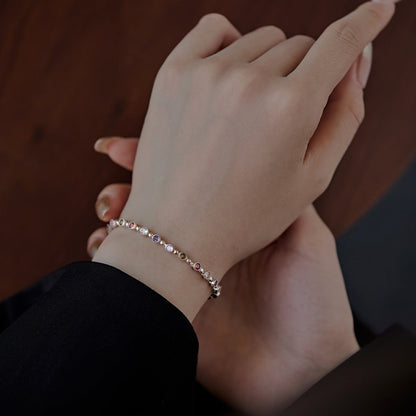 [Solara Jewelry]Sparkling Exquisite Round Cut Party Bracelet