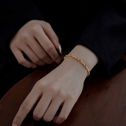 [Solara Jewelry]Sparkling Exquisite Round Cut Party Bracelet