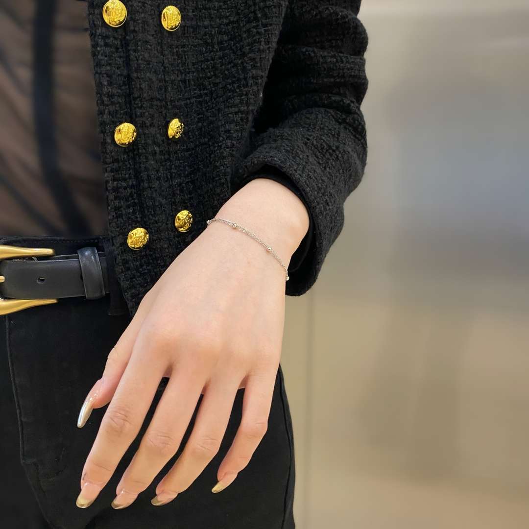 [Solara Jewelry]Delicate Bead Double Layer Bracelet