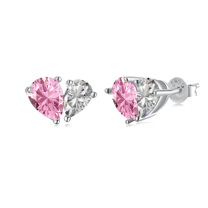 [Solara Jewelry]Dazzling Elegant Heart Cut Lover Earrings